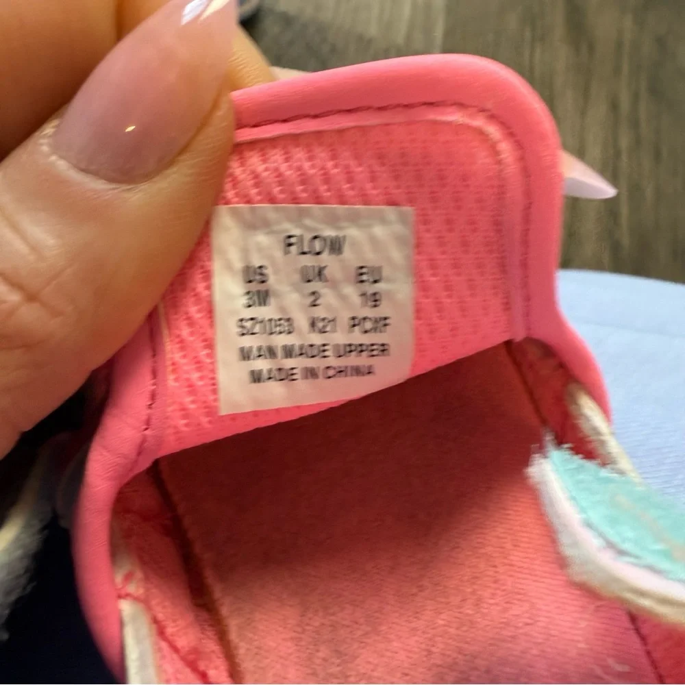 Surprize by Stride Rite Flow Toddler Sandals | Size 2 | Pink Blue Pastel